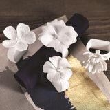 Bone China Floral Napkin Ring - Set of 4 stone hollow farmstead zodax