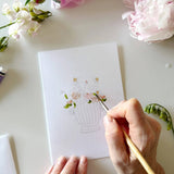 Bouquets Watercolor Paintable Notecard Set Stone Hollow Farmstead