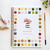 Bouquets watercolor workbook - Stone Hollow Farmstead