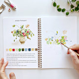 Bouquets watercolor workbook - Stone Hollow Farmstead