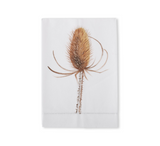 Brown Thistle Hand Painted Cotton Guest Towels - Stone Hollow Farmstead