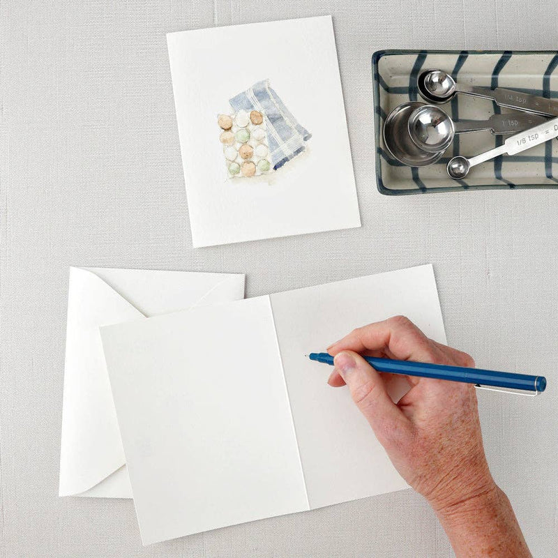 Eggs watercolor notecard by Emily Lex, single card with envelope