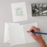 Mixer watercolor notecard by Emily Lex, single card with envelope