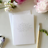 Bouquets Watercolor Paintable Notecard Set Stone Hollow Farmstead