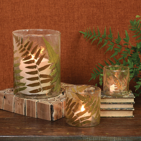 Enameled Fern Hurricane - Stone Hollow Farmstead