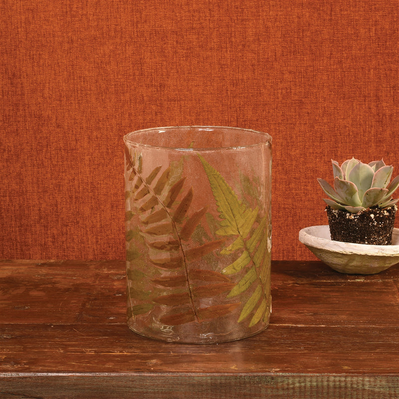 Enameled Fern Hurricane - Stone Hollow Farmstead
