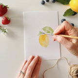 Fruit Paintable Watercolor Notecard Set Emily Lex Stone Hollow Farmstead