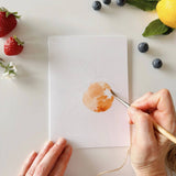 Fruit Paintable Watercolor Notecard Set Emily Lex Stone Hollow Farmstead
