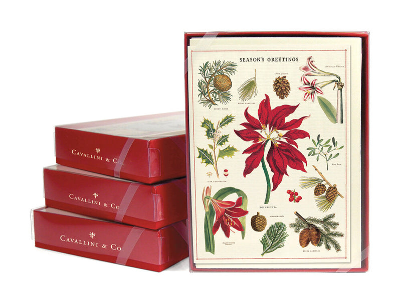 Vintage Holiday Stationary | Poinsettia - Stone Hollow Farmstead