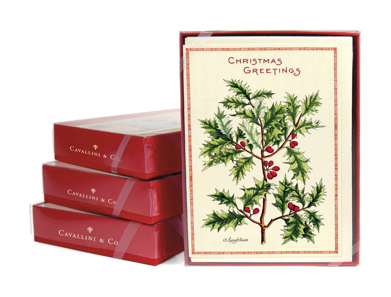 Vintage Holiday Stationary | Holly - Stone Hollow Farmstead