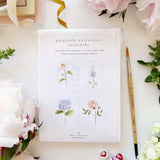 Garden Flowers Watercolor Notecard Set Stone Hollow Farmstead Emily Lex 