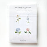 Garden Flowers Watercolor Notecard Set Emily Lex Stone Hollow Farmstead