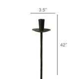 Garden Stake Taper Holder, Iron - Black stone hollow farmstead
