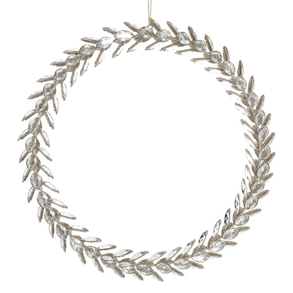 Glitter Rhinestone Wreath, 20"