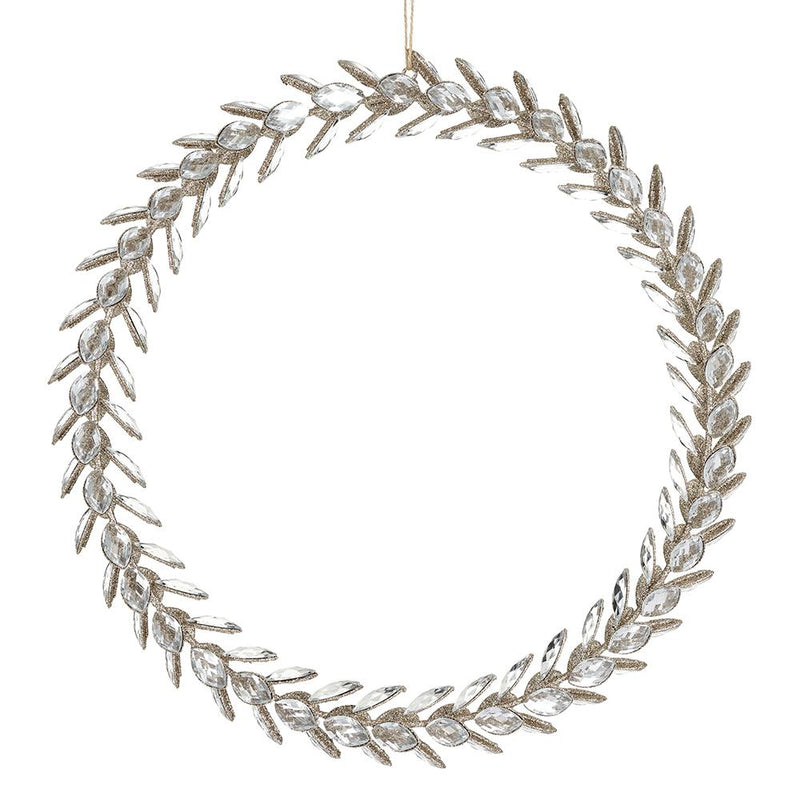 Glitter Rhinestone Wreath, 20"