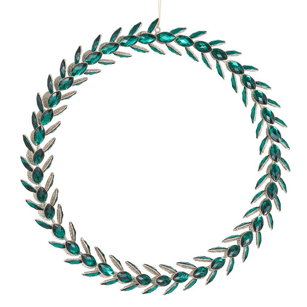 Glitter Rhinestone Wreath, 19.5"