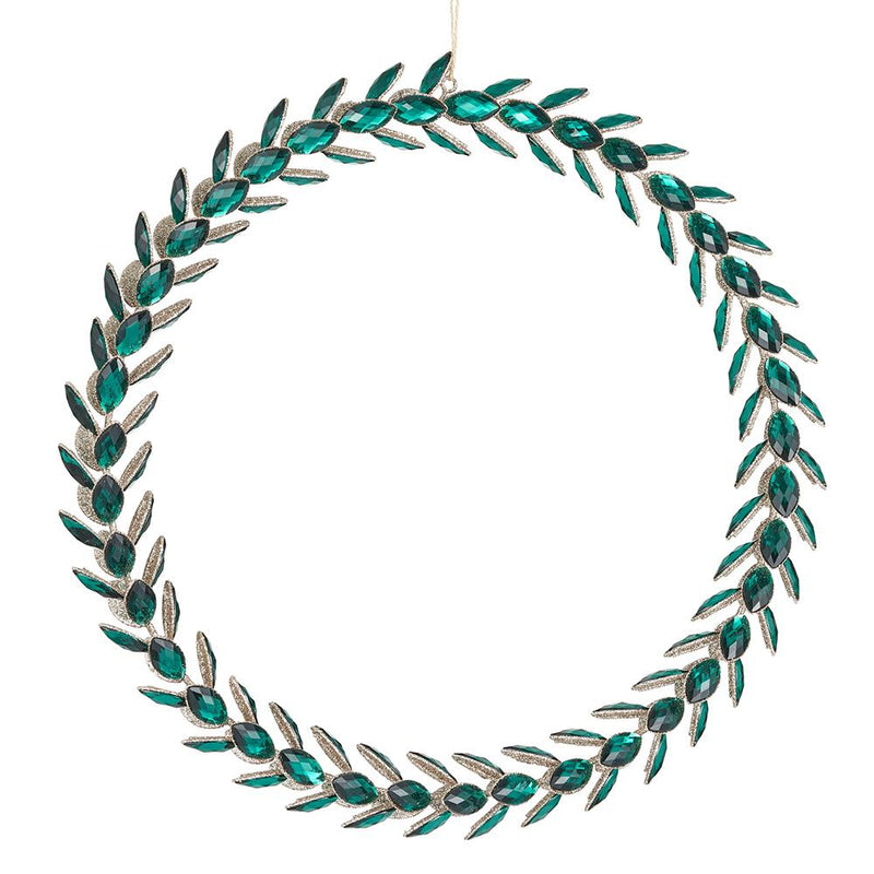 Glitter Rhinestone Wreath, 19.5"