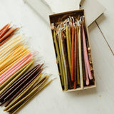 Hand Dipped Birthday Beeswax Candles Set Stone Hollow Farmstead