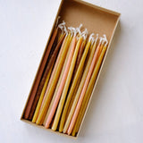 Hand Dipped Birthday Beeswax Candles Set Stone Hollow Farmstead