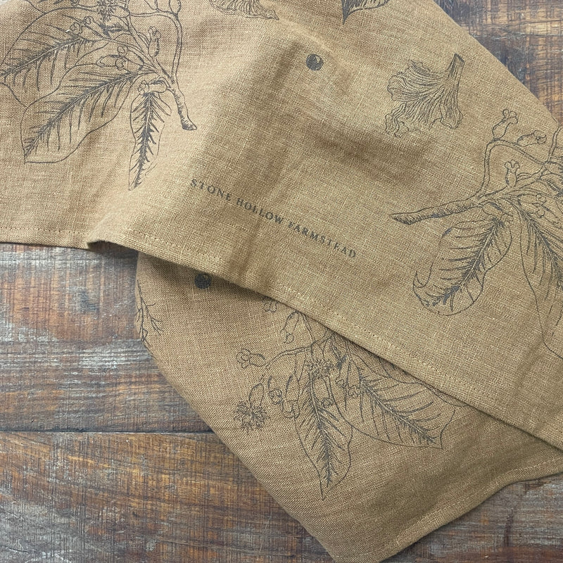 Botanical Linen Tea Towel | Cinnamon - Stone Hollow Farmstead