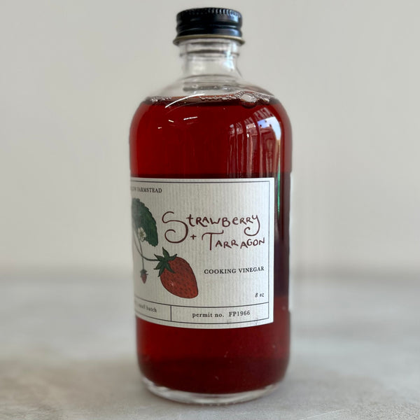 Infused Cooking Vinegar | Strawberry + Tarragon - Stone Hollow Farmstead