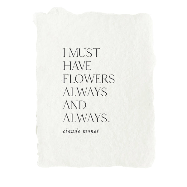 I Must Have Flowers | Note Card - Stone Hollow Farmstead