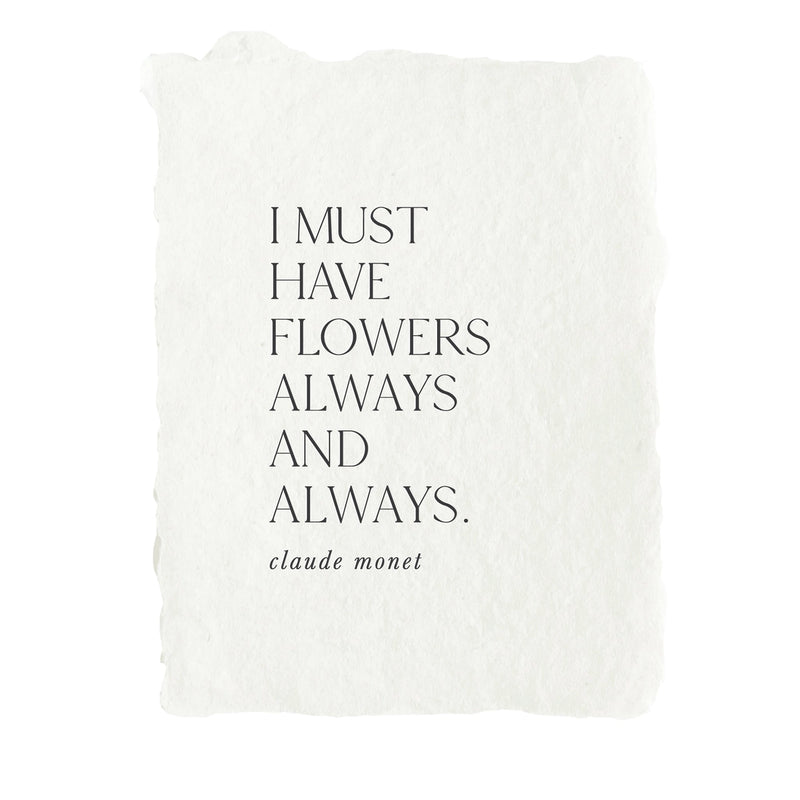 I Must Have Flowers | Note Card - Stone Hollow Farmstead