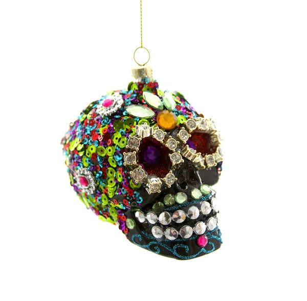Glam Day of the Dead Skull | Holiday Ornament - Stone Hollow Farmstead