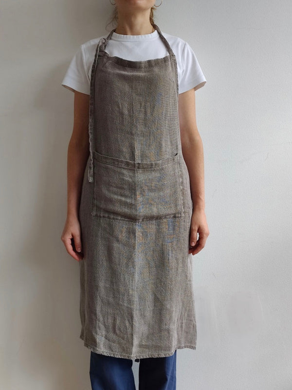 Linen Apron | Dark Grey - Stone Hollow Farmstead