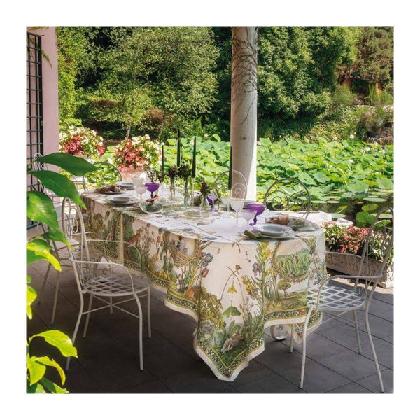 Italian Bunny Garden Tablecloth | Stone Hollow Farmstead