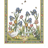 Italian Bunny Garden Tea Towel Azzurro stone hollow farmstead Tessitura Toscana Telerie 