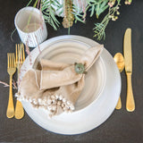 Manresa Patinated Napkin Ring stone hollow farmstead