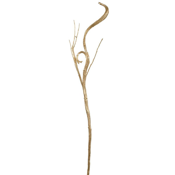 Gold Metallic Staghorn Fern Spray 43" - Stone Hollow Farmstead