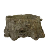 Faux Bois Tree Stump Planter, Small, Stone Hollow Farmstead