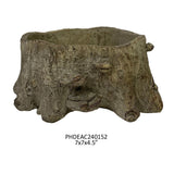 Faux Bois Cement Planter, Small, Stone Hollow Farmstead