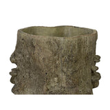 Faux Bois Tree Stump Planter, Large, Stone Hollow Farmstead
