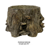 Faux Bois Cement Planter, Medium, Stone Hollow Farmstead