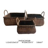 Rattan Market Basket, Stone Hollow Farmstead