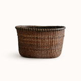 Small Handwoven Rattan Gathering Basket, Stone Hollow Farmstead