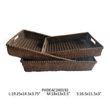 Rattan Basket Tray, Stone Hollow Farmstead