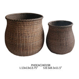 Rattan Urn Basket, Stone Hollow Farmstead