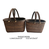 Rattan Carriage Basket, Stone Hollow Farmstead
