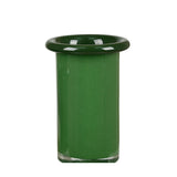 Green Glass Cylinder Vase, Tall, Stone Hollow Farmstead