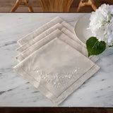 Fleur Embroidered Linen Napkins, Stone Hollow Farmstead
