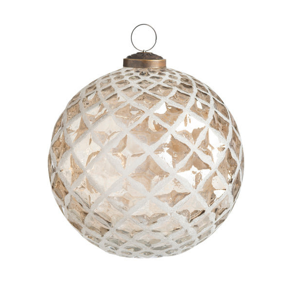 Spiraled Diamond Frozen Glass, 5"