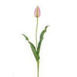 Pink & Green Dutch Tulip Bud 22.5"in silk flower stone hollow farmstead