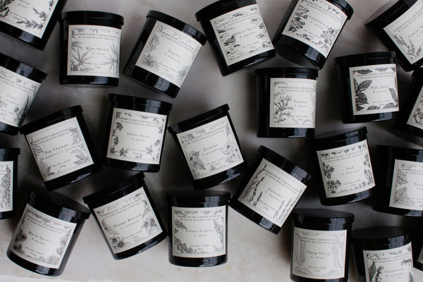 Farmstead Laboratories soy wax candles of various scents