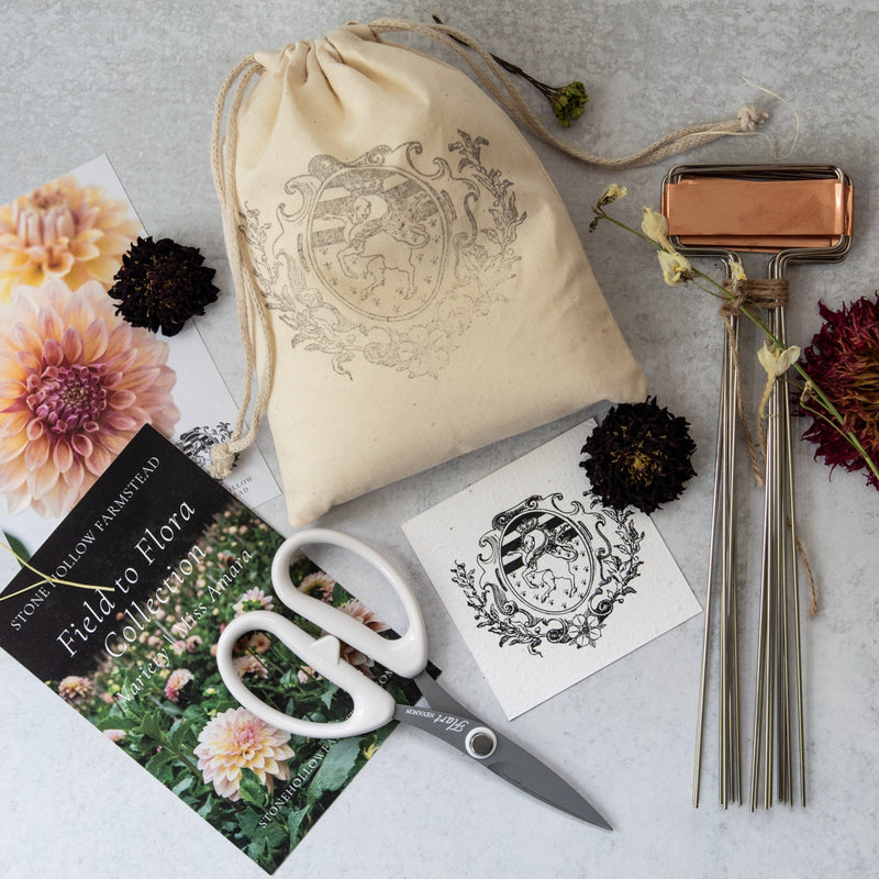 Dahlia Tuber Gift Box |  Field to Flora Collection - Stone Hollow Farmstead