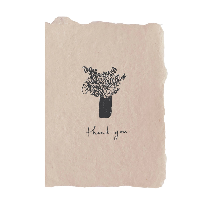 Thank You Bouquet On Rose | Note Card – Stone Hollow Farmstead