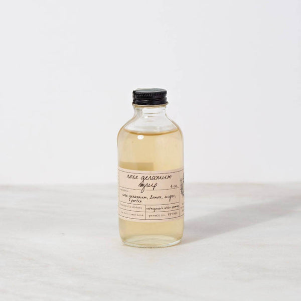 Rose Geranium Syrup - Stone Hollow Farmstead